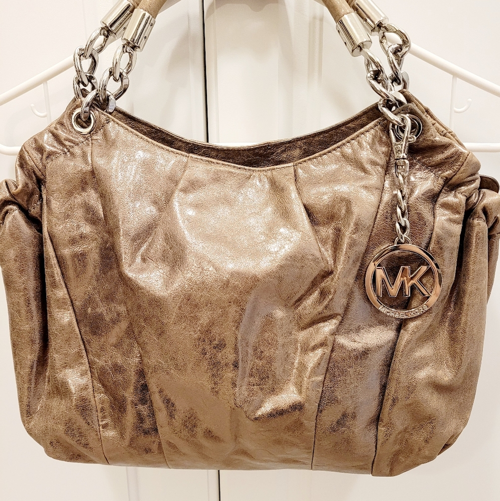 Metallic Michael Kors Hobo Purse